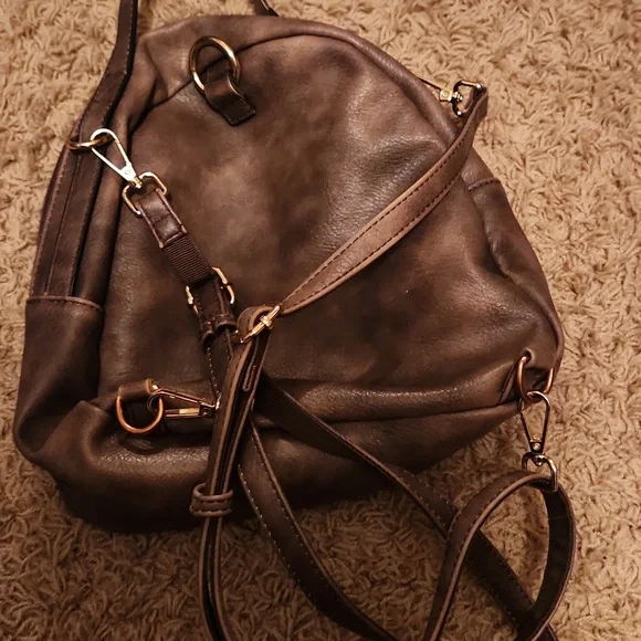 CLUCI Brown Backpack Bag - Picture 3 of 11